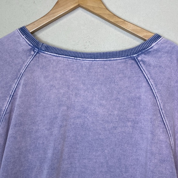 Anthropologie Pilcro Anabel Purple Acid Wash Textured Sweater L - Picture 11 of 11